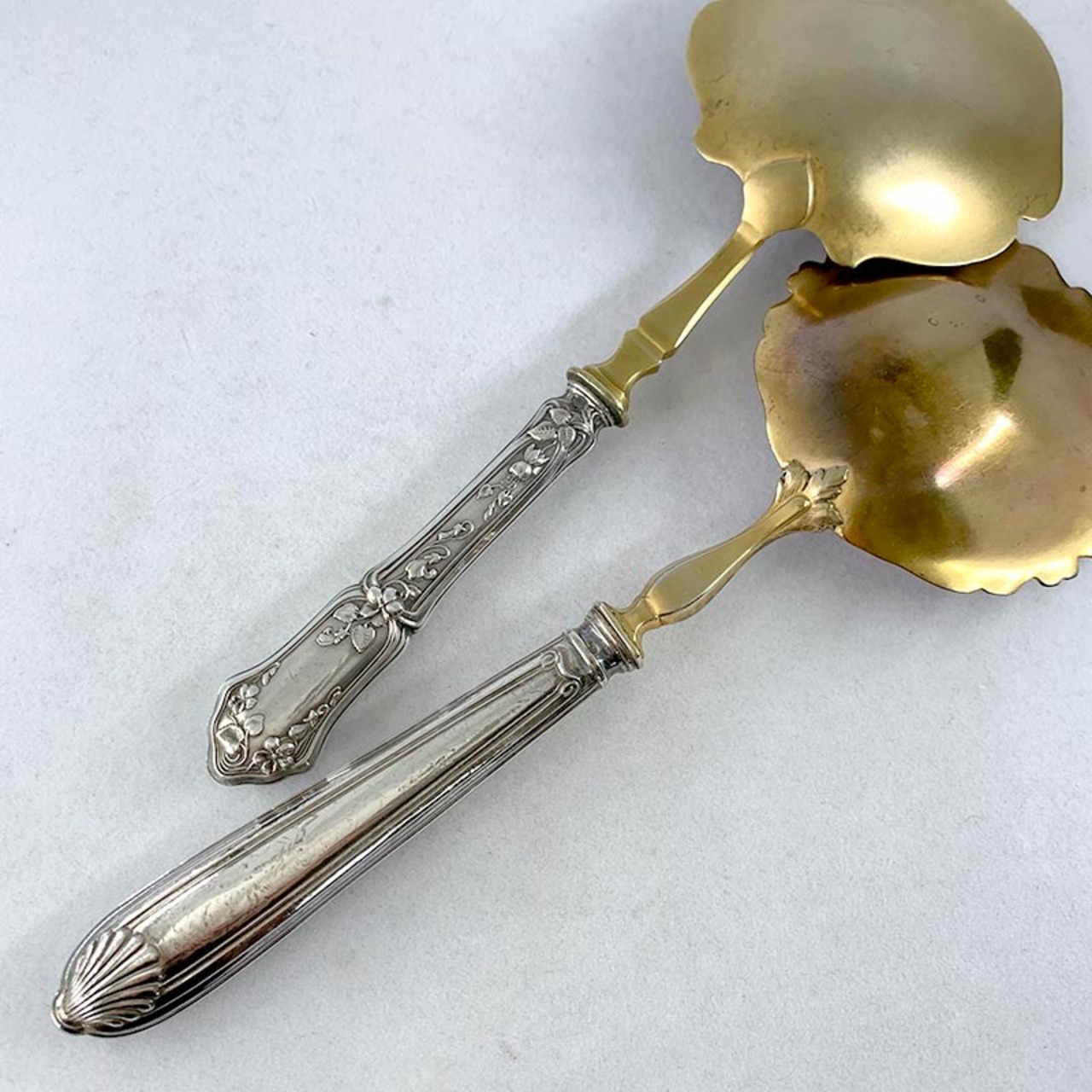 サーバーセット　スプーン型　ミネルバ刻印入りシルバー　 オリジナルケース 12twcv2