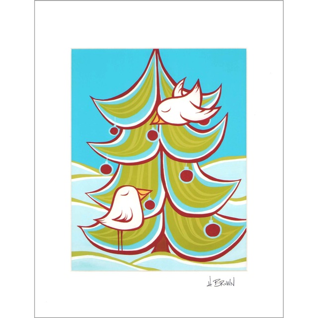 Christmas Tree /  ヘザー・ブラウン/ マットプリント / Sサイズ