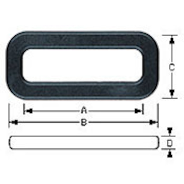 YKK LH20E　カクカン　20㎜用　平カン　黒　3個