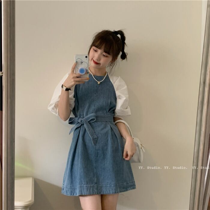 ドレス スタンダード薄手スカート サマーAライン レトロ 夏物 モンロー73044163396