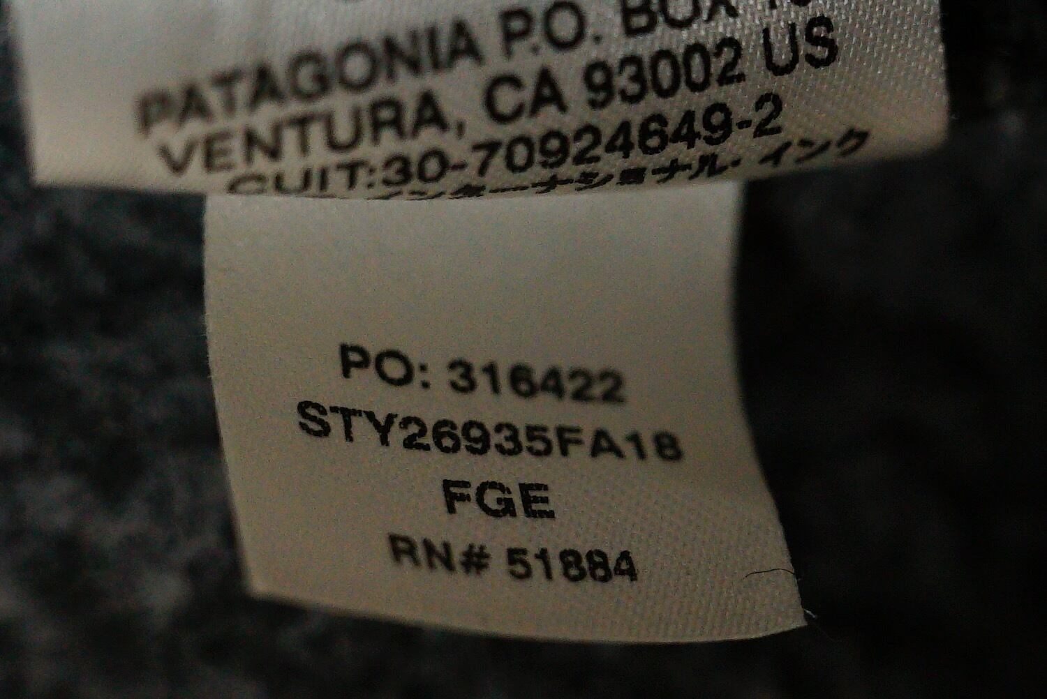 3017 patagonia パタゴニア フリースジャケット 26935FA18 2018年製