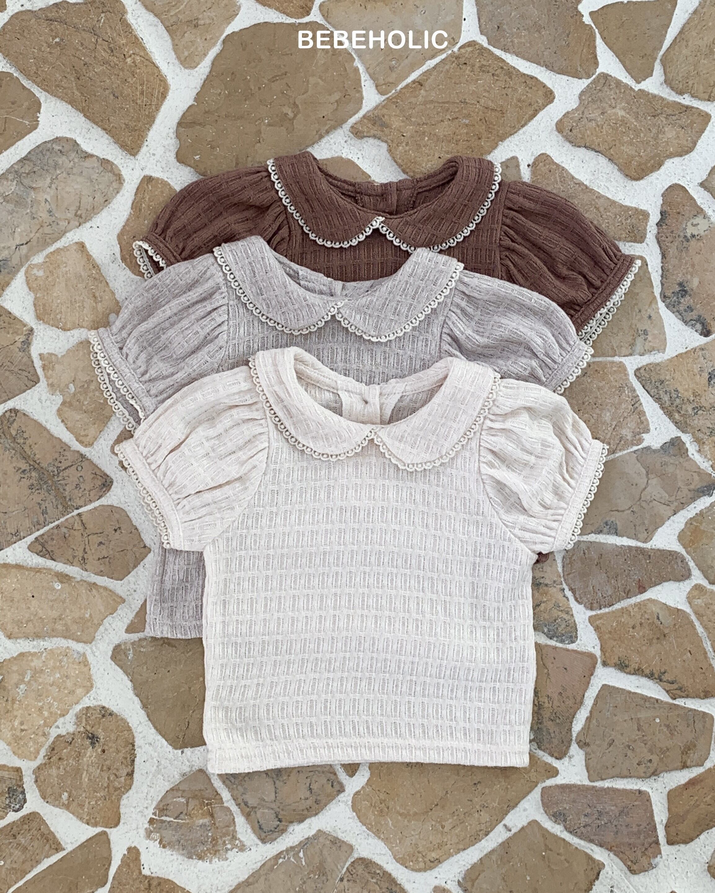 即納/BEBE HOLIC Collar cloud T-shirt