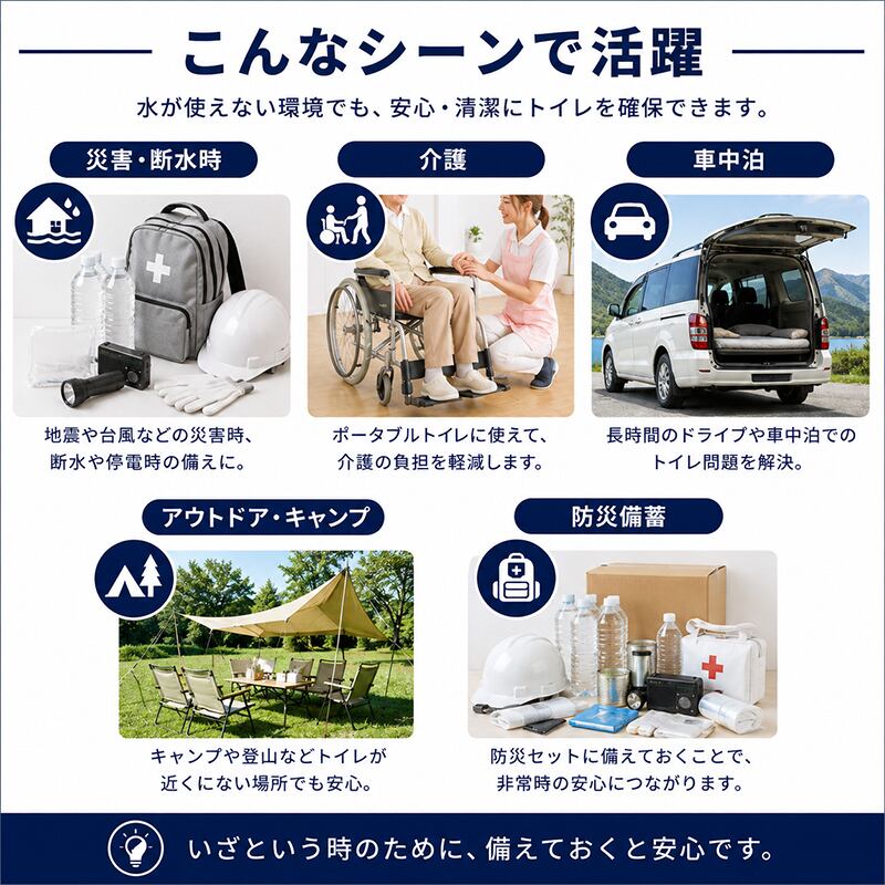 60回分 非常用トイレ 排泄物処理キット Qトワレ 簡易トイレ | アリュー
