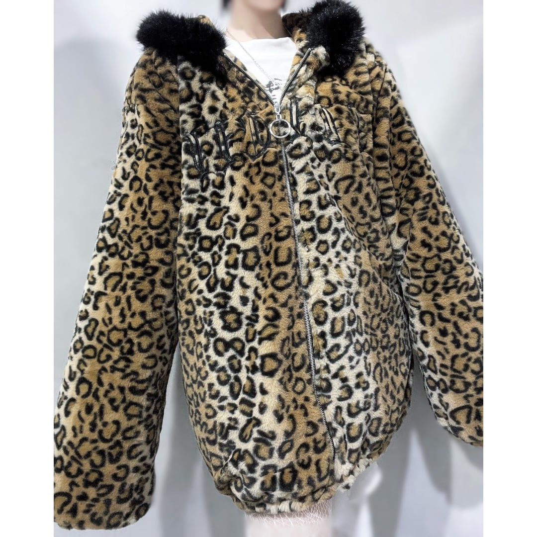 ヒョウ柄ネコ耳ロゴファー☆BIGブルゾン | VOLCAN&APHRODITE