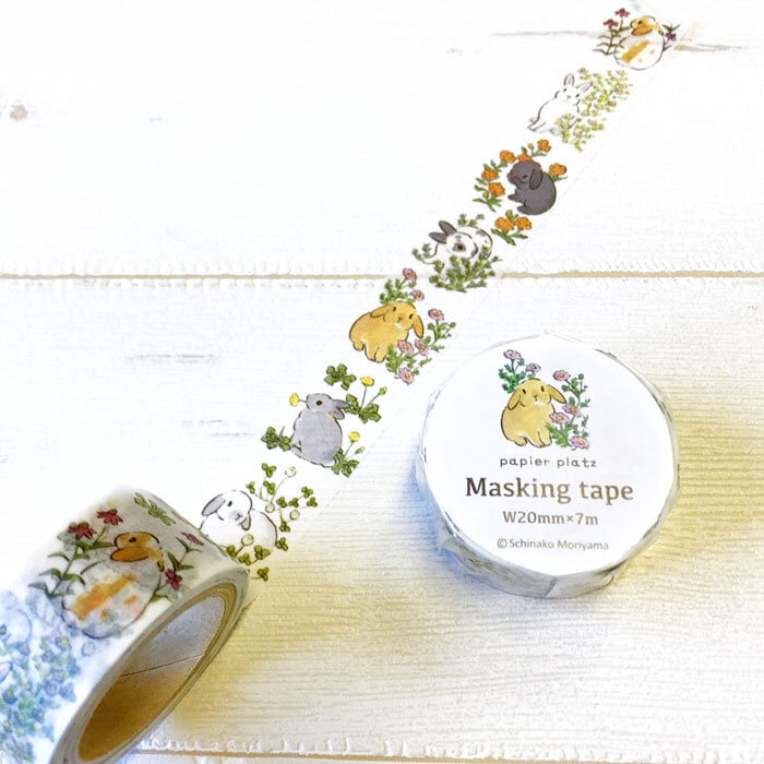 Moriyama  Schinako さん マスキングテープ　花うさぎ もりやましなこ マスキングテープ 花うさぎ 森山しなこ/Schinako