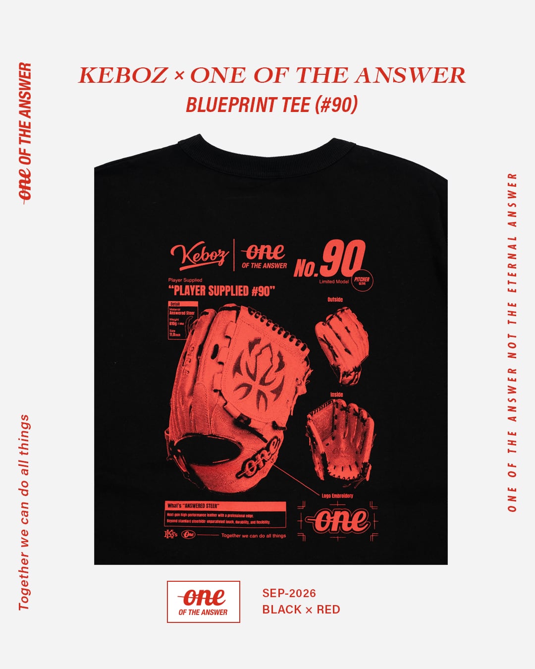【受注生産】KEBOZ × ONE OF THE ANSWER | BLUEPRINT TEE (#90)