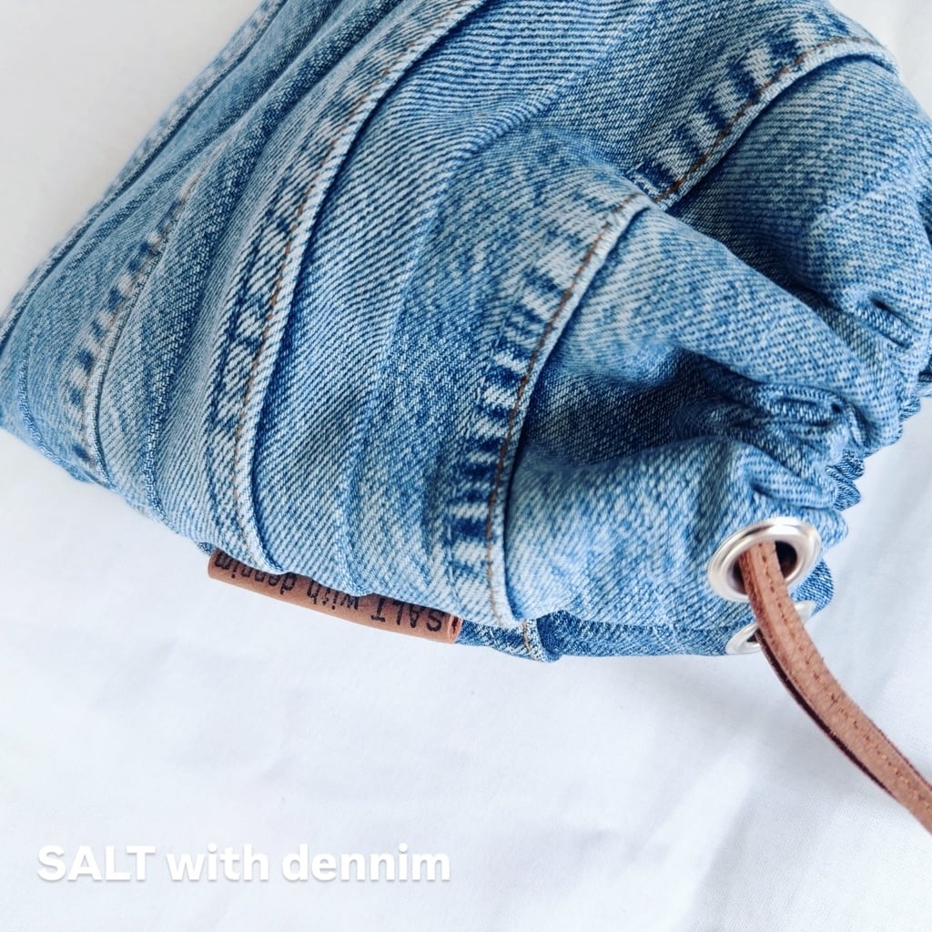 ボーダー巾着mini No.6698