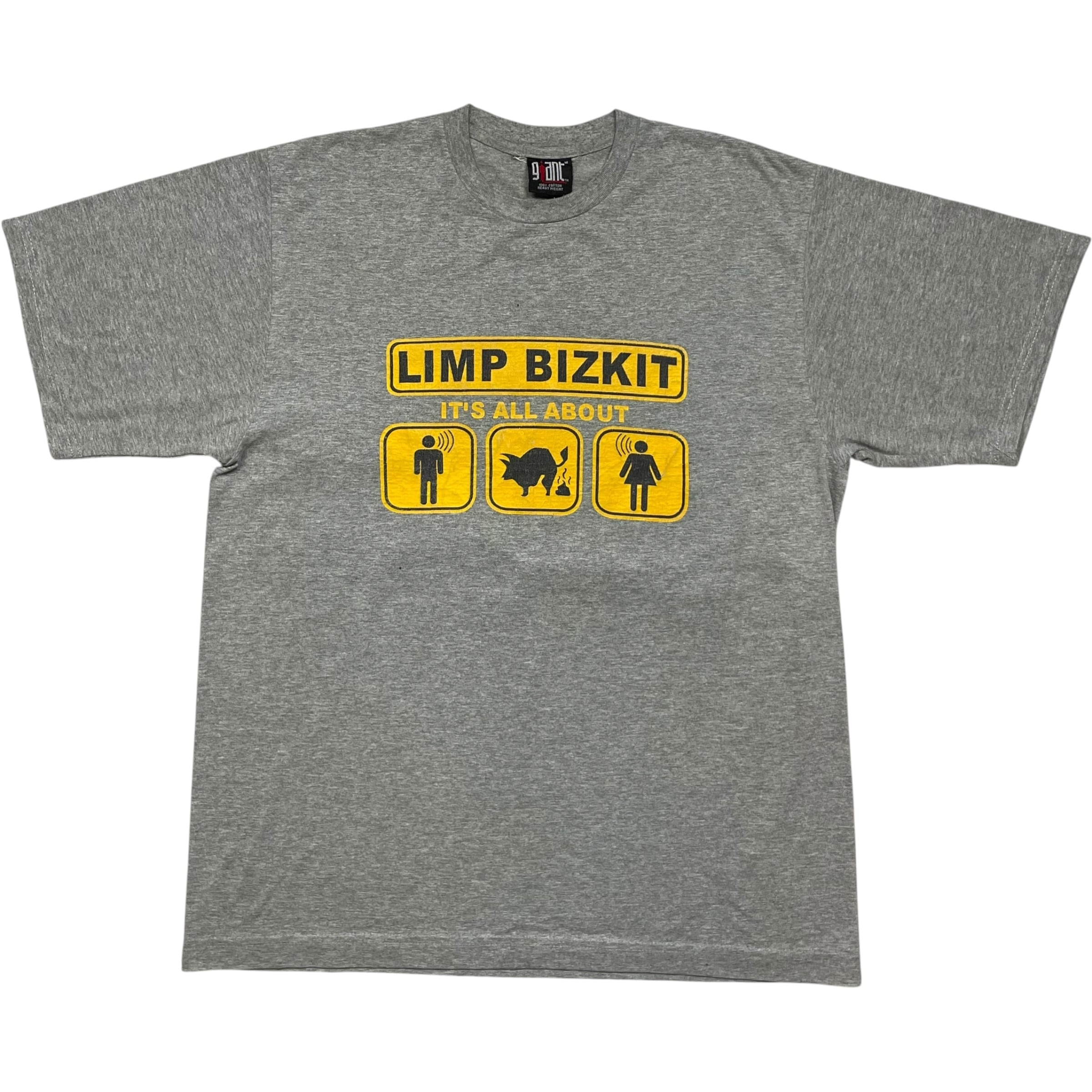 《M》giant ジャイアント バンドTシャツ リンプ・ビズキット 両面プリント グレー no.10539