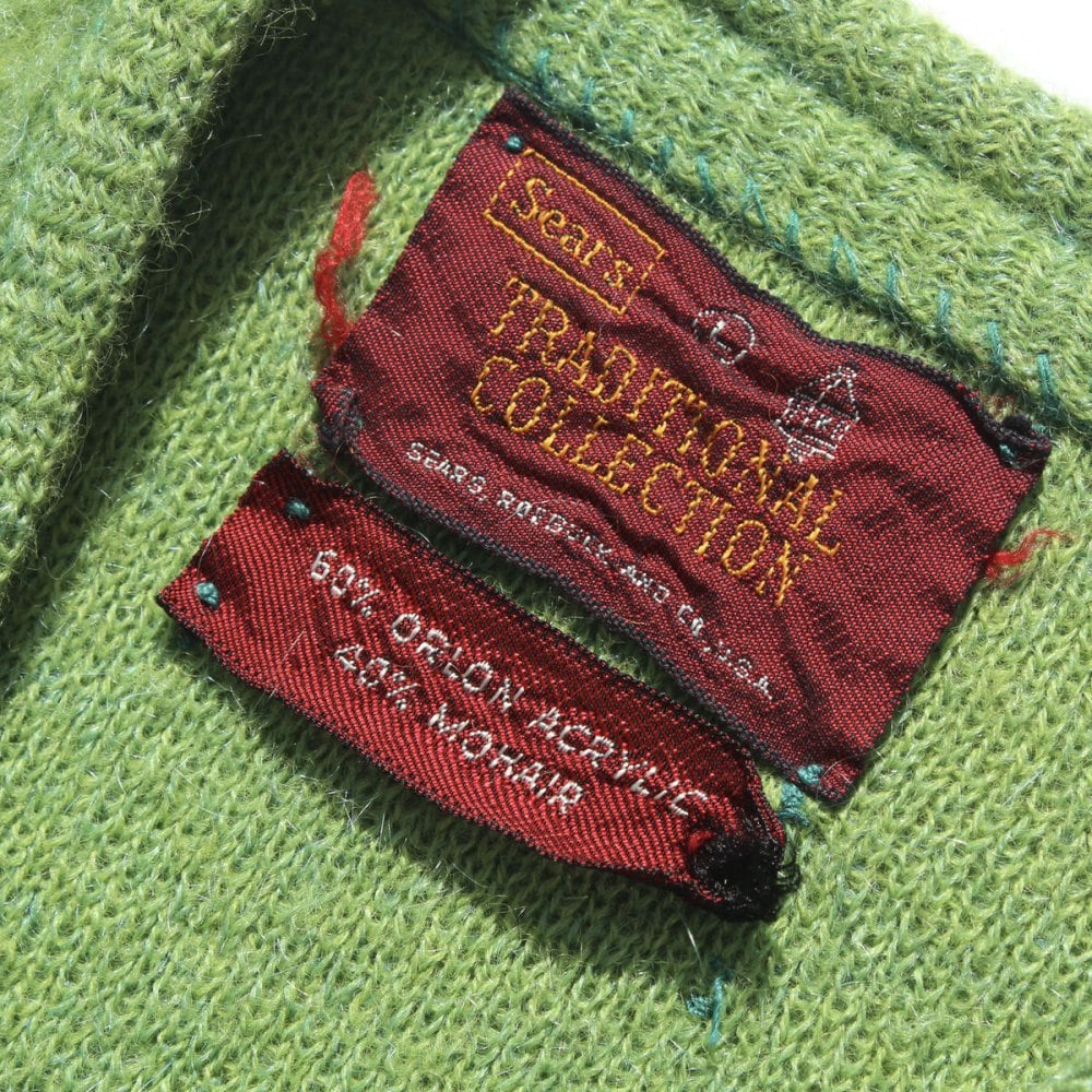 Vintage Mohair Cardigan [Sears TRADITIONAL COLLECTION] [1960s-] Lime Green  | beruf powered by BASE