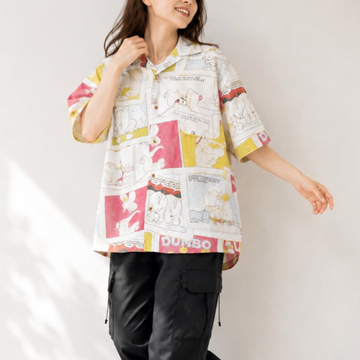 Porter Classic DISNEY VC/PC ALOHA COLLECTION ALOHA SHIRT / DUMBO