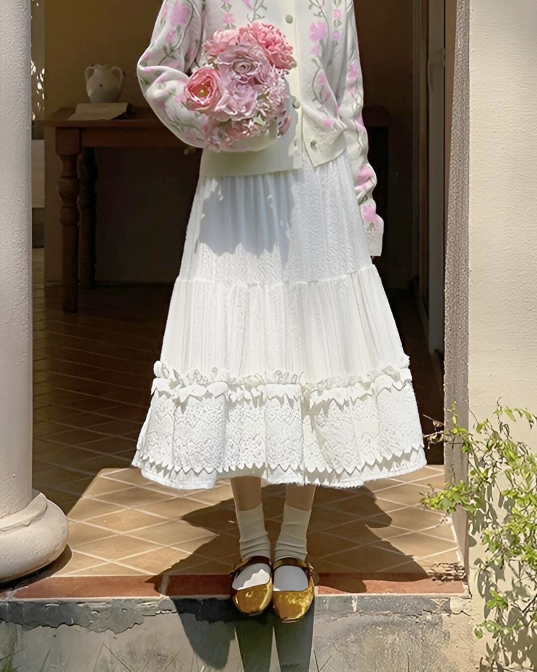 フリルフレアウォームスカート 24W10068