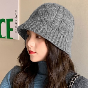 ニット バケットハット レディース 秋冬 ニット帽 かわいい 大人 おしゃれ きれいめ カジュアル ざっくり編み 帽子 防寒 暖かい 大人可愛い 大人女子