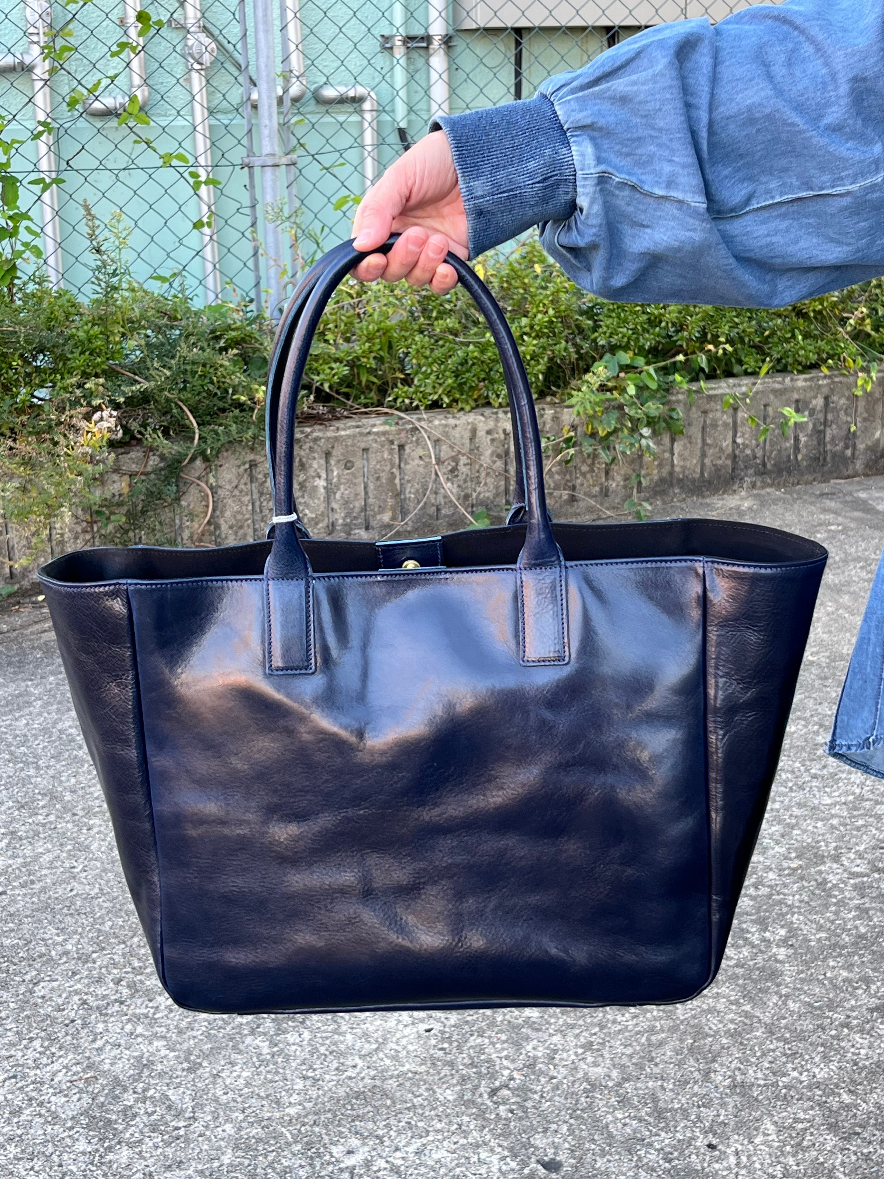 限定カラー】IL BISONTE/54_1_54252308210/トートバッグ(ネイビー) | QREEQ