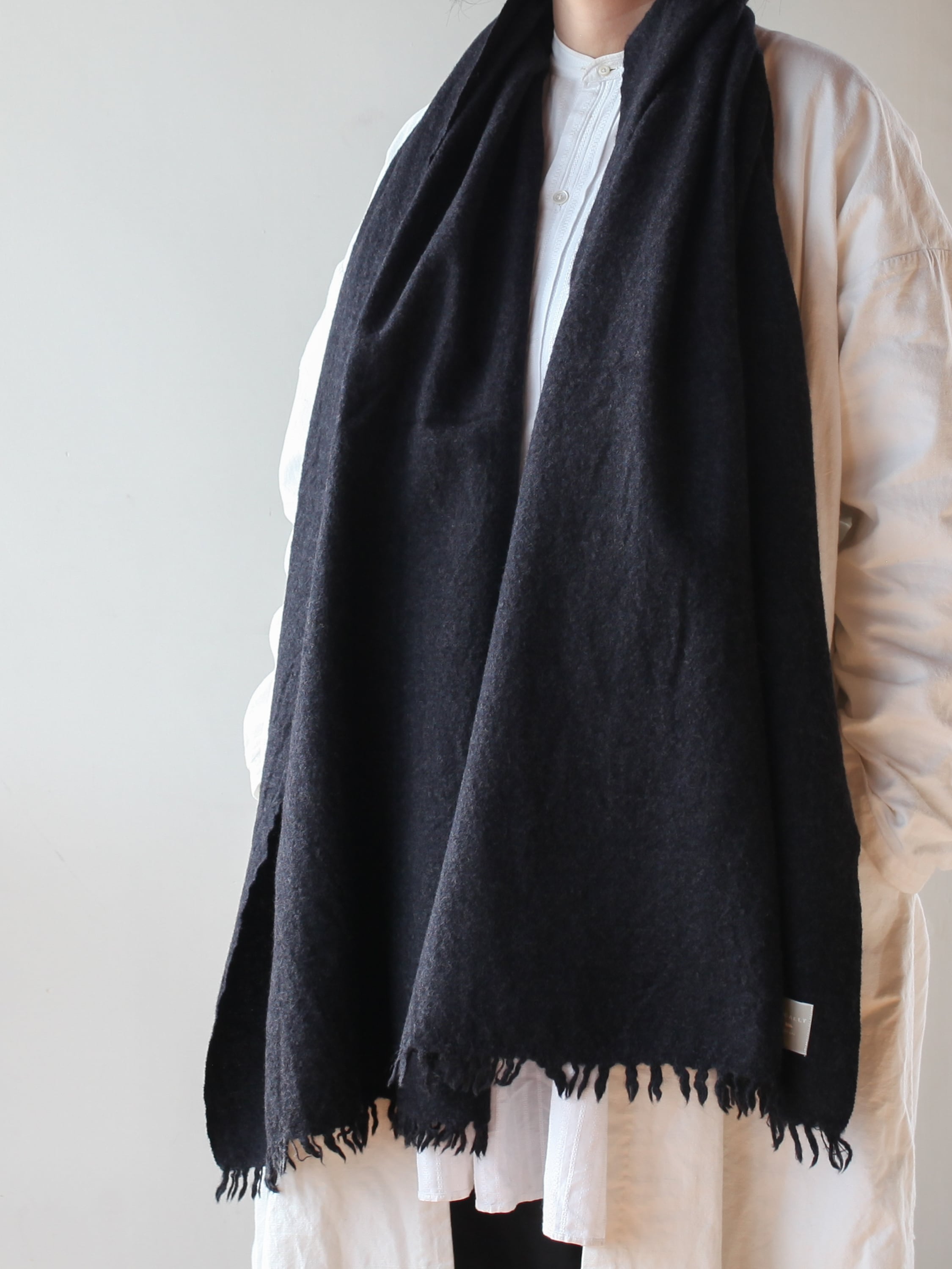 ローカリー LOCALLY |02142-1 muji muffler : TOP charcoal