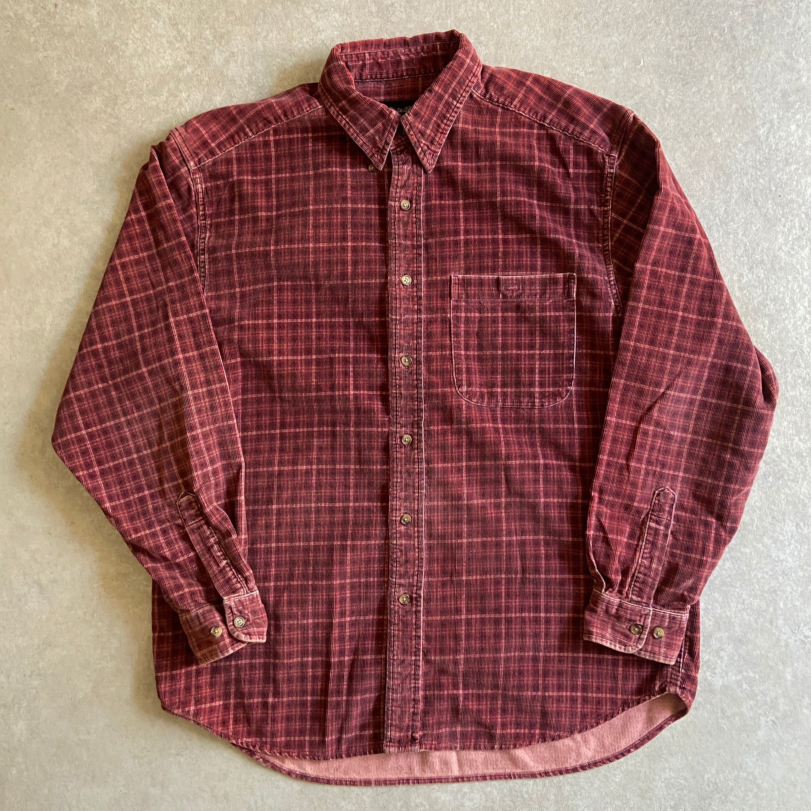 Eddie Bauer Flannel Corduroy Shirt M H882
