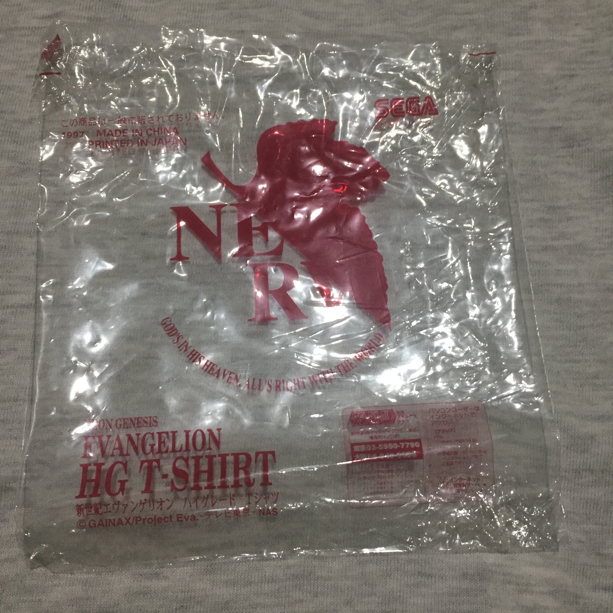 90s evangelion コーチジャケット　L  tシャツ　エヴァンゲリオン