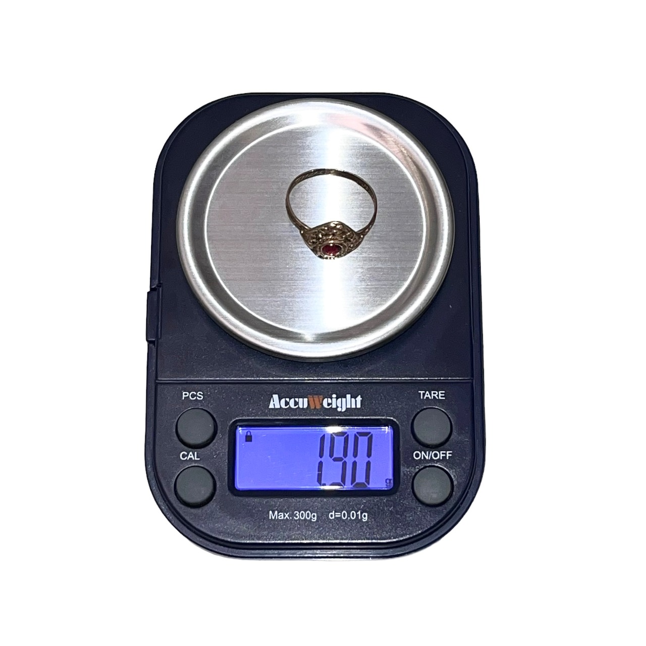 antique 9ct engraved gold ring set with garnet