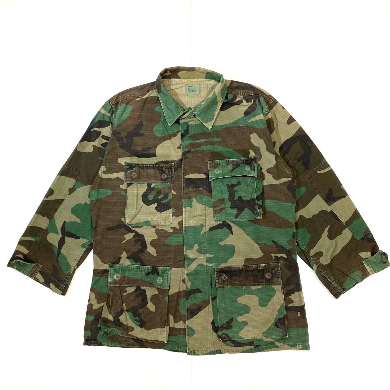 91年納品 米軍実品 U.S.ARMY ウッドランドカモ 迷彩 リップストップ 