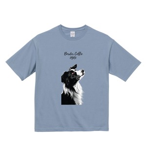 ボーダーコリー　ビックシルエットTシャツ