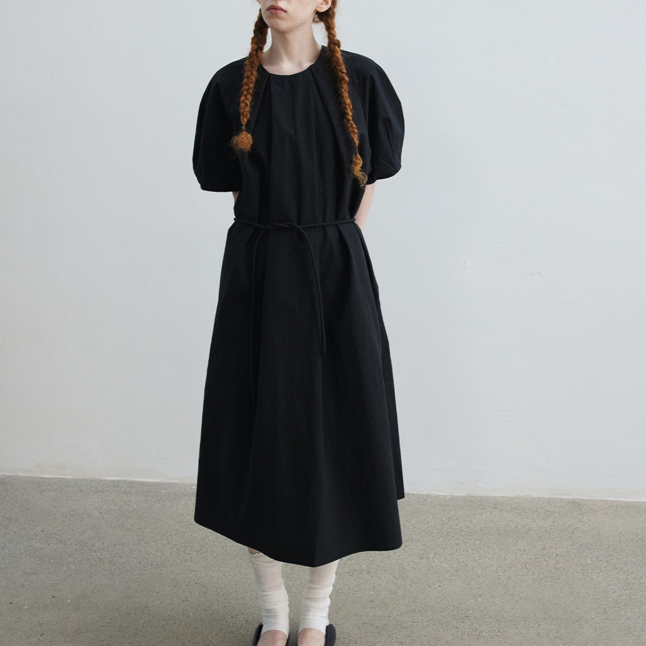 Crew Neck Short Sleeve A-Line Dress T0546