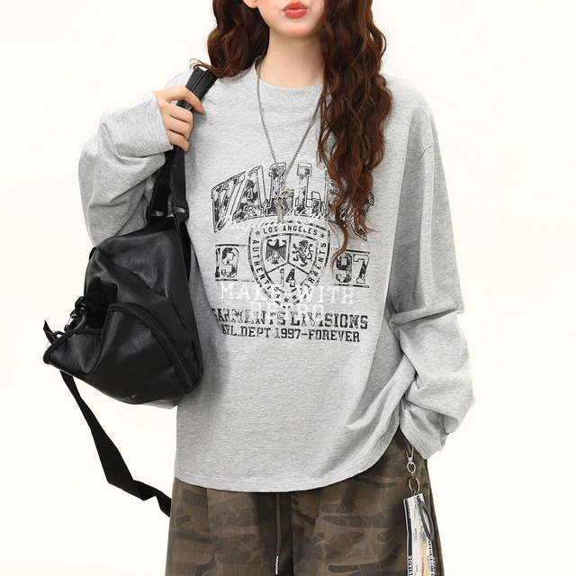 ヴィンテージライクカレッジエンブレムTシャツ 3col R02525