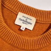 アンゴラ カシミヤ混 Castelbajac カステルバジャック キャラクター デザイン ニット セーター 3/くすみオレンジ系 メンズ ゴルフ