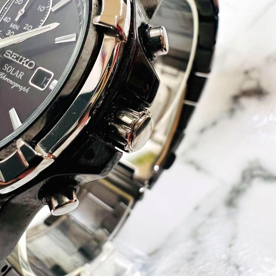 新品 セイコークロノグラフ 定価6.8万円 SSC143 メンズ腕時計ソーラー