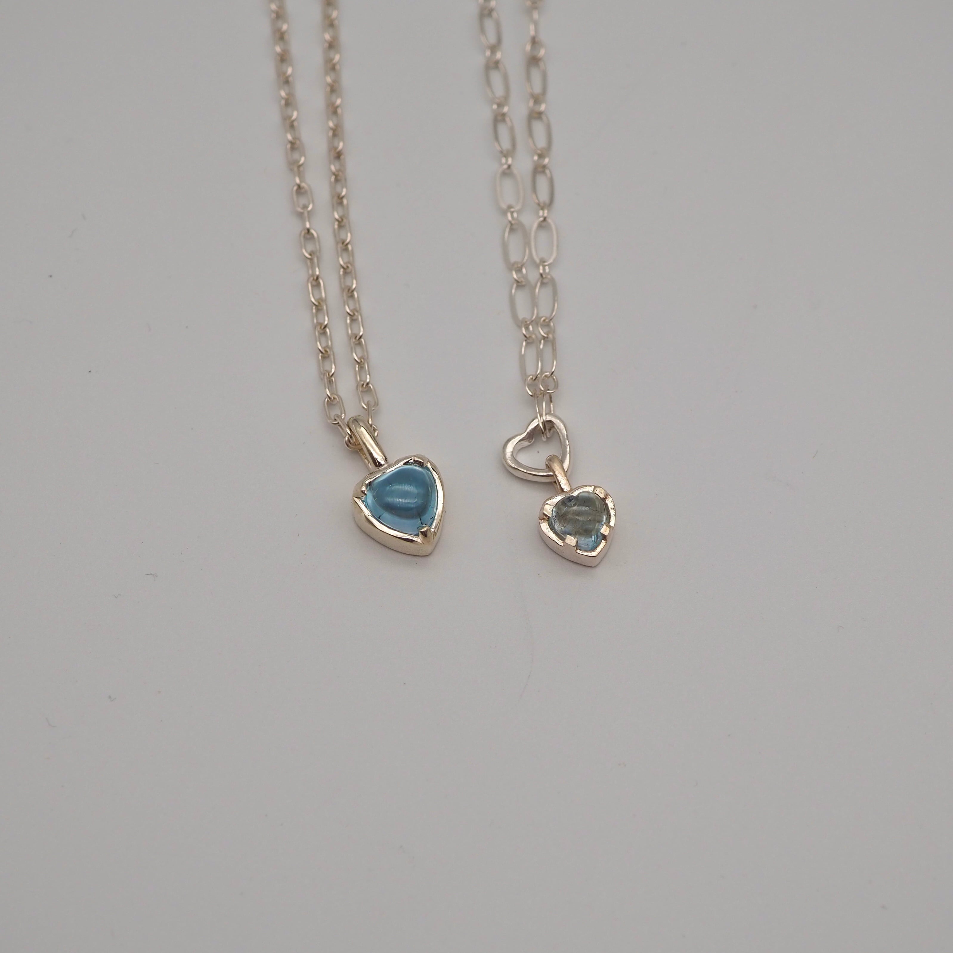 nanagu heart SS necklace ブルートパーズ heart SS necklace | nanagu