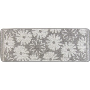 【人気】オカ(OKA) シュクレ キッチンマット 約45cm×120cm グレー(すべり止め 洗える)