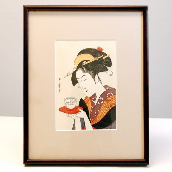 浮世絵・複製・喜多川歌麿・高名美人六家撰・難波屋おきた・No.170717