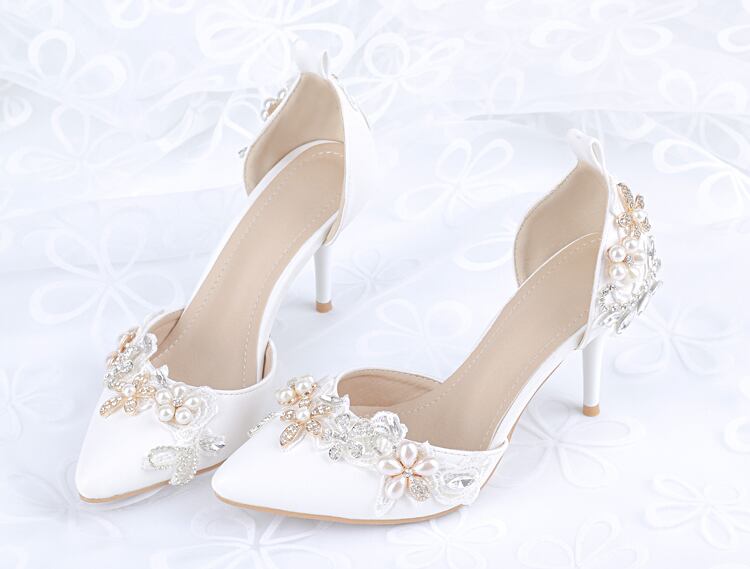 ブライダルシューズ クリスタル ヒール7.5cm | Only my wedding