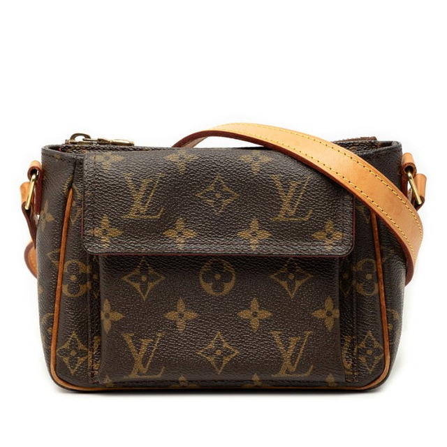 ルイ ヴィトン モノグラム ヴィバシテPM 斜め掛け ショルダーバッグ M51165 ブラウン PVC レザー レディース LOUIS VUITTON 【中古】