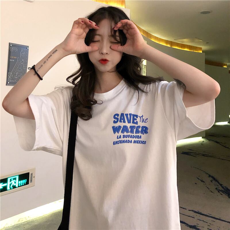 送料無料 お洒落なビックプリント アメコミ オーバーサイズ Tシャツ ストリート メンズライク トップス Lamitte Deco トレンド 韓国ファッション ショップ Base店