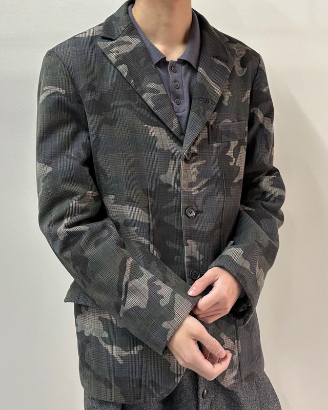 【ZUCCA】camouflage single tailored jacket