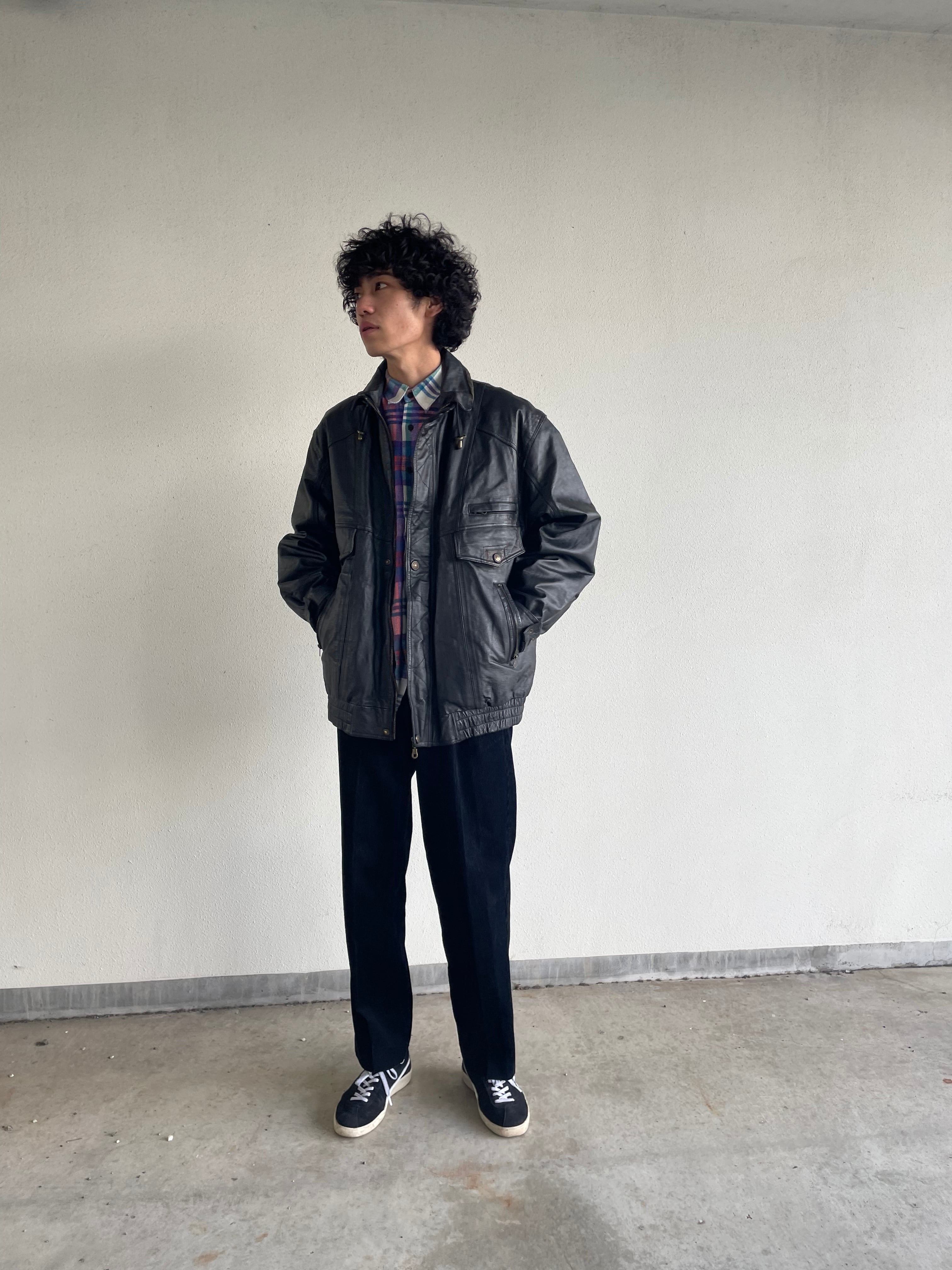 90s Germany BLACK leather jacket SMOOTH COLLECTION CITY 90s Germany BLACK leather jacket SMOOTH COLLECTION CITY