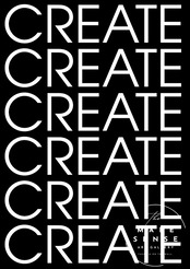 CREATE モダンアート｜白黒 タイポグラフィ｜洗練された部屋作りに  サイズ おしゃれポスターA3ポスター