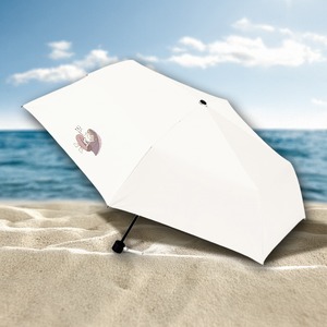 私、日焼けはしたくないの！-遮光折りたたみ傘(ホワイト)
