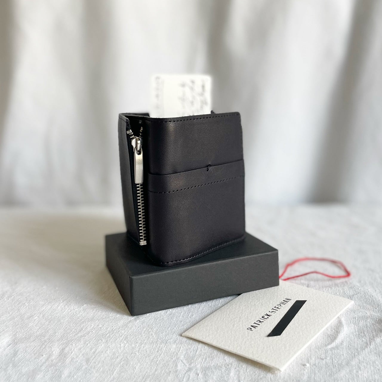 224AWA11 Leather trifold wallet 'mimi' 三つ折りウォレット