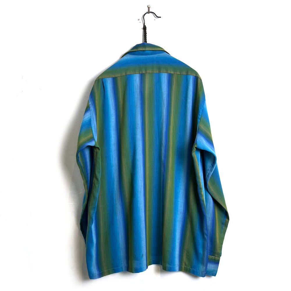 Sears] Vintage Loop Collar Stripe Shirt [1960s-] Vintage L/S Open