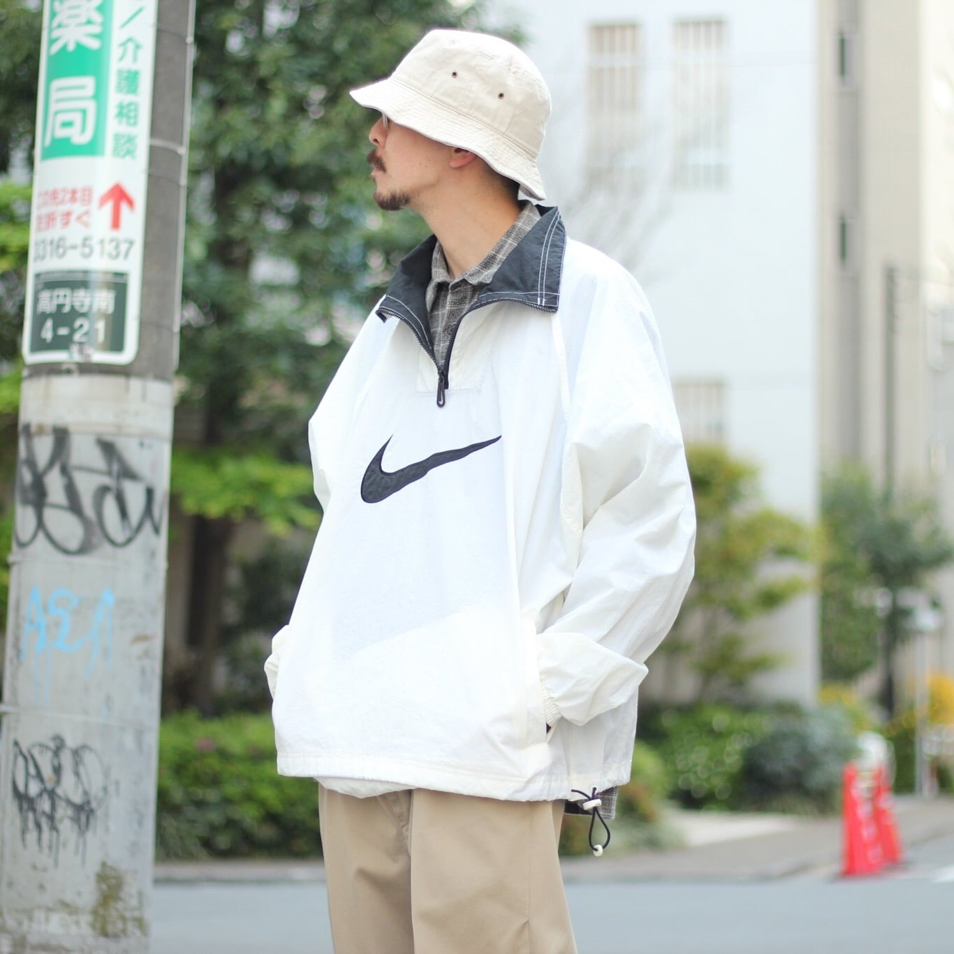 NIKE ハーフジップ ナイロンプルオーバージャケット 【0047】 | cv 