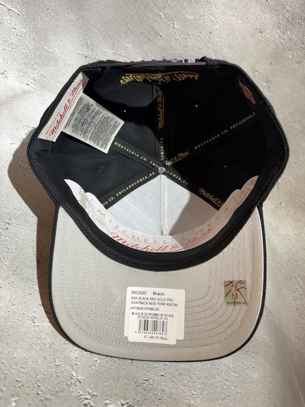 Mitchell＆Ness/ミッチェルアンドネス NBA ニューヨーク・ニックス キャップ ブラック