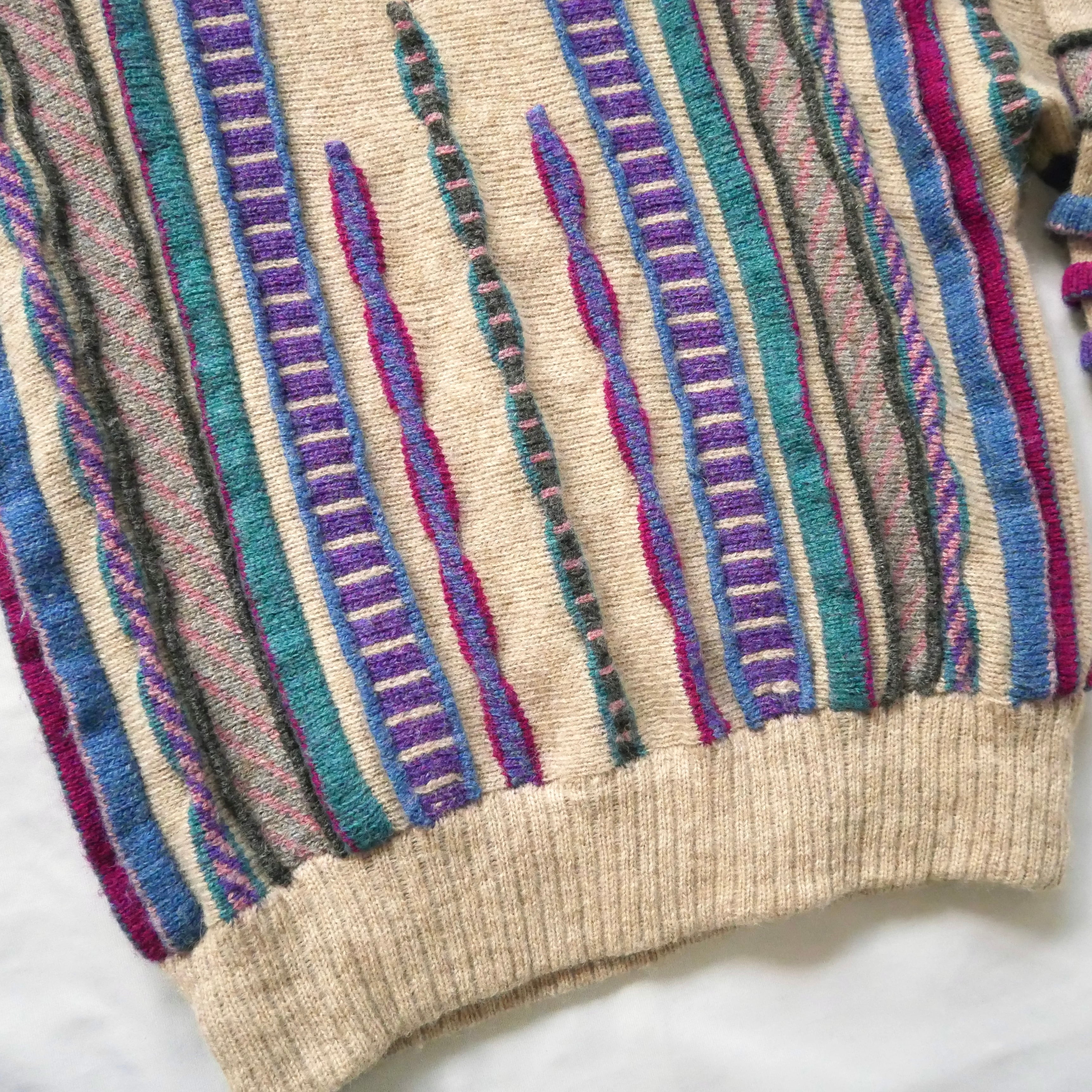 80s vintage madein Scotland nordstrom 3D knit 80年代 ヴィンテージ
