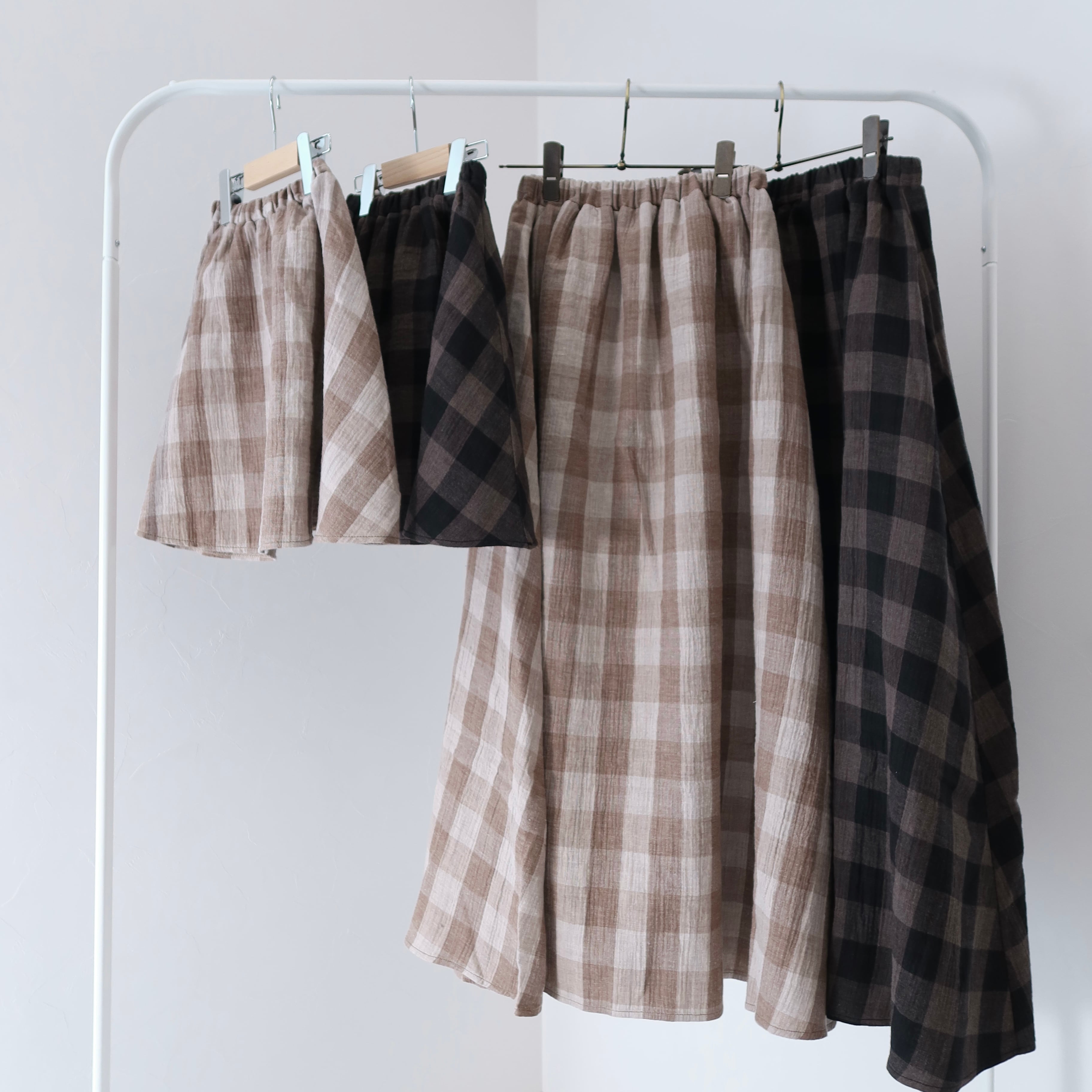 こども)ブロックチェックスカート | 韓国子供服 Bisque -びすく-