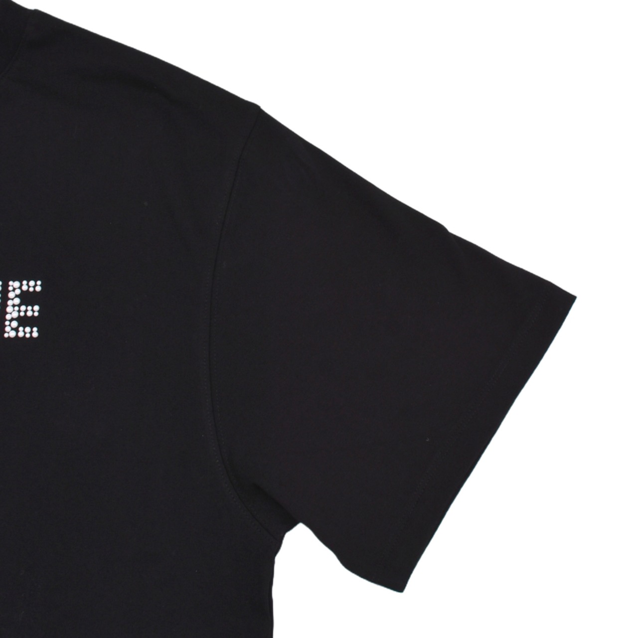 【WE11DONE】BLACK WASHED PEARLY COLLEGIATE TSHIRT - 5