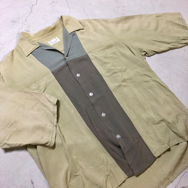1960'S PILGRIM 袖CUT RAYON SHIRT