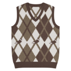WIGGLE ARGYLE Knit Vest　[T0098]