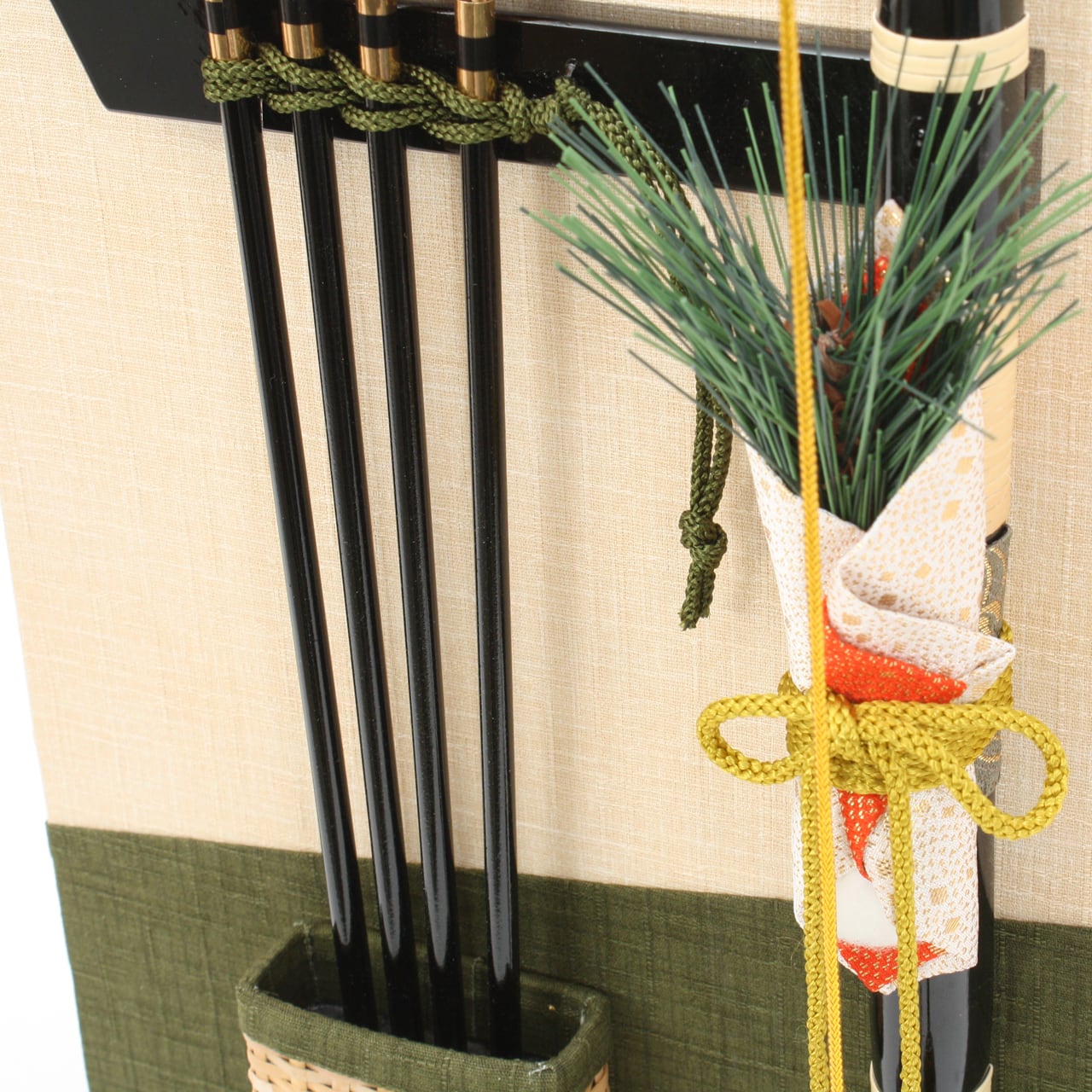 破魔弓飾り《商品コード》10215-0021 15号 雅松（緑）インテリア破魔弓