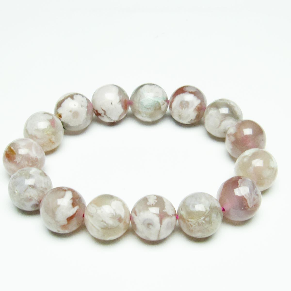 チェリーブロッサムアゲート ブレスレット 桜瑪瑙 14mm [M便 1/10] 111-26463