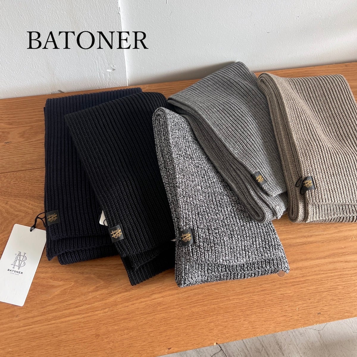 BATONER/バトナー・SOLID WOOL MUFFLER | a flat shop