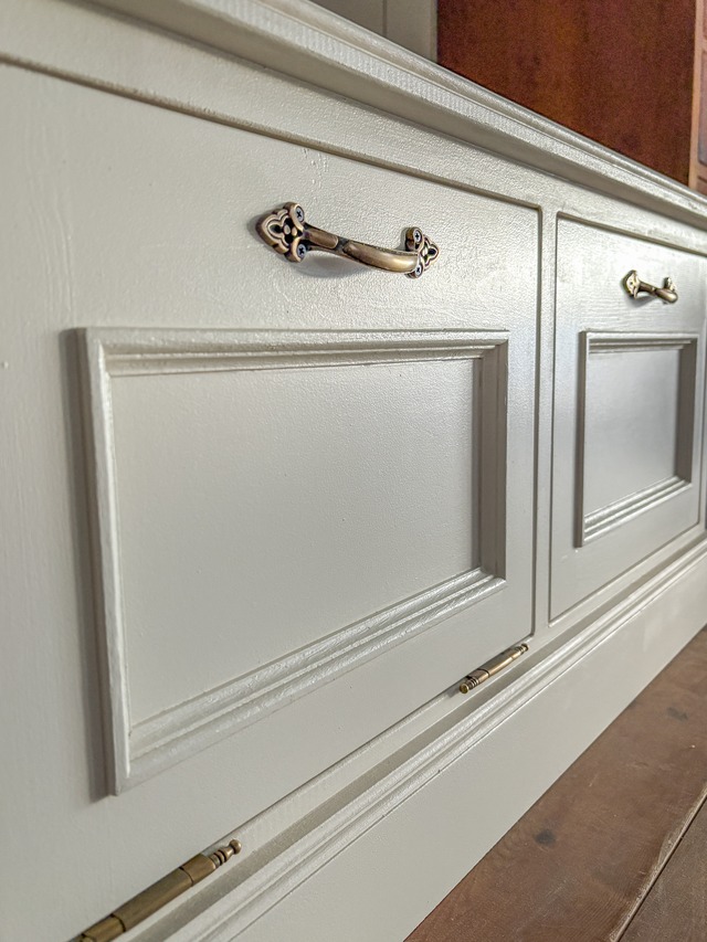 フランスアンティーク調テレビボード (アイボリー・オーダーメイド)W2000 輸入住宅向けローボード